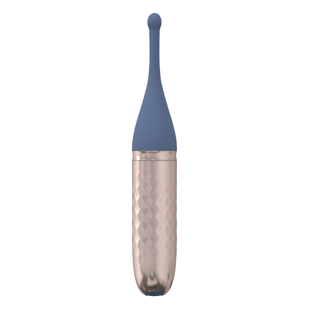 The Thrill - 10 Speed Interchangeable Vibrator - Blue - Image 5