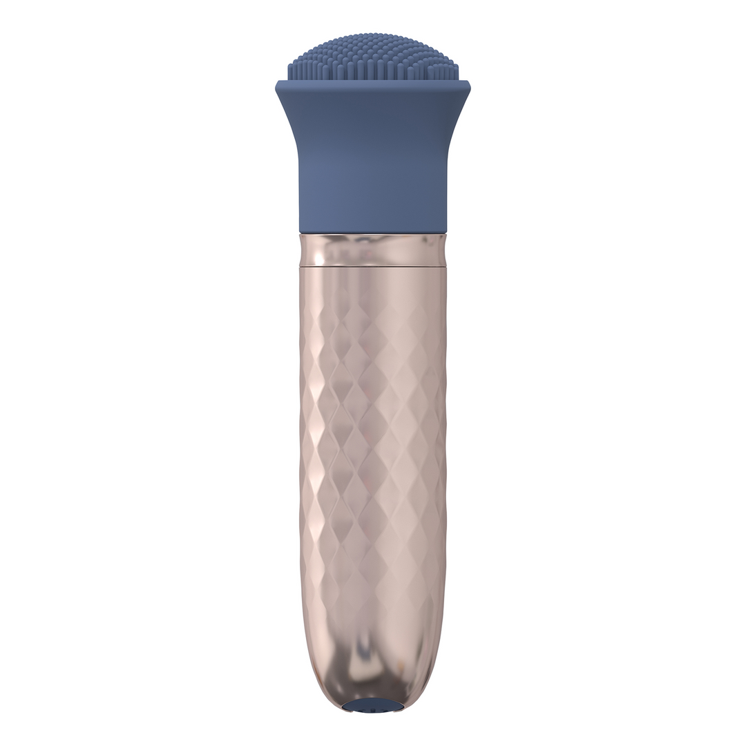 The Thrill - 10 Speed Interchangeable Vibrator - Blue - Image 6