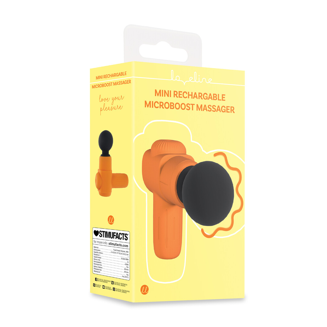 Mini Rechargable Microboost Massager - Orange - Image 2