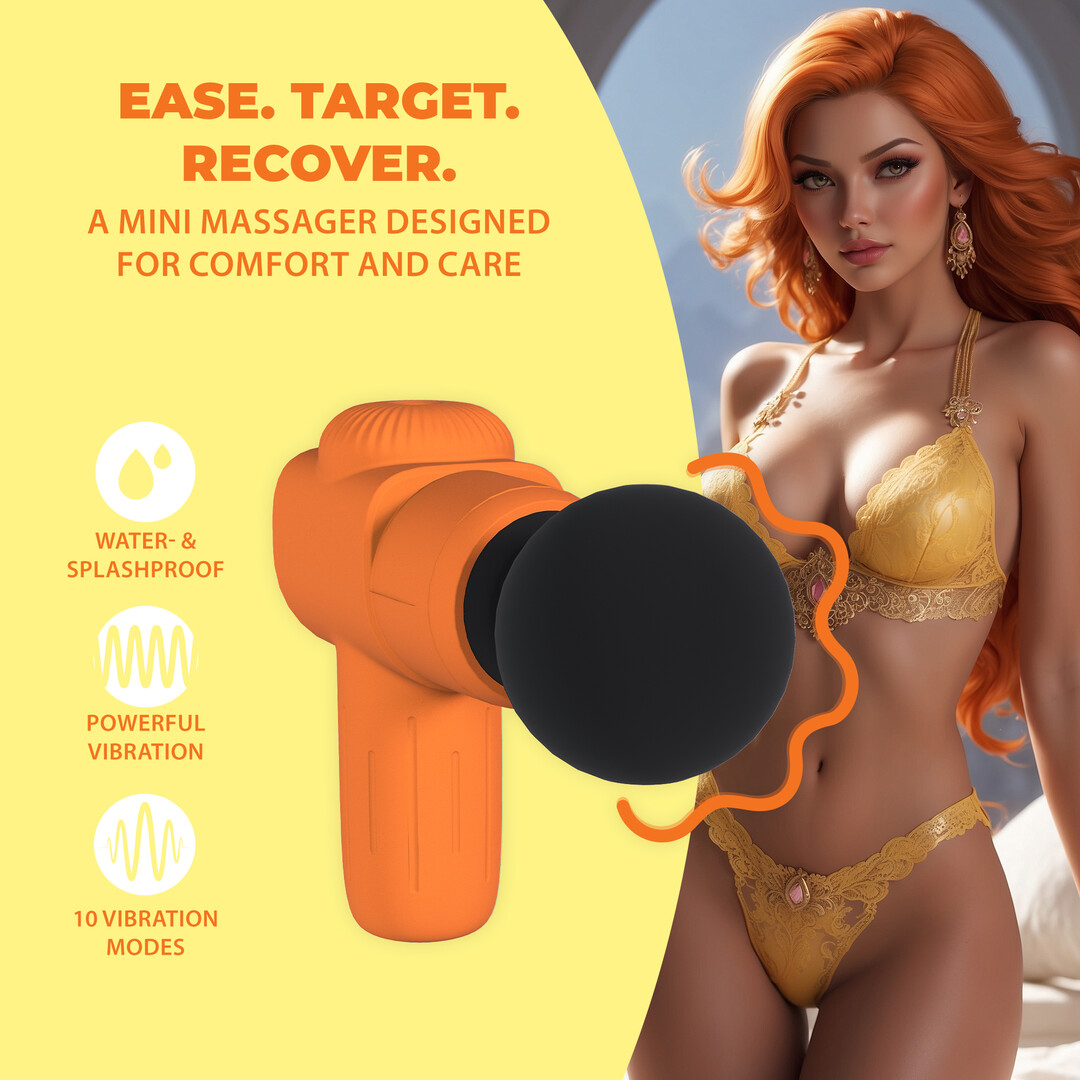 Mini Rechargable Microboost Massager - Orange - Image 5