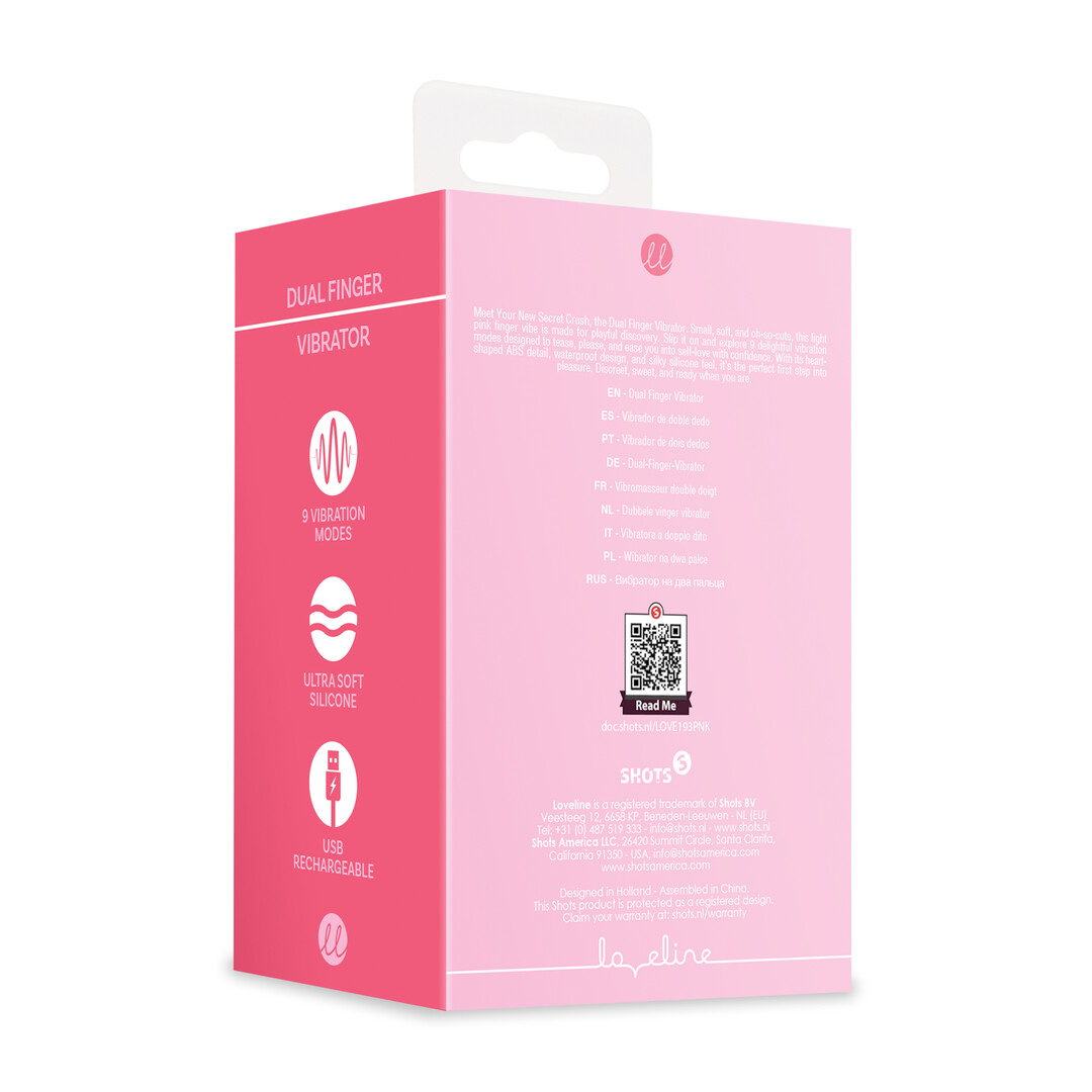 Finger Dual Vibrator - Pink - Image 3