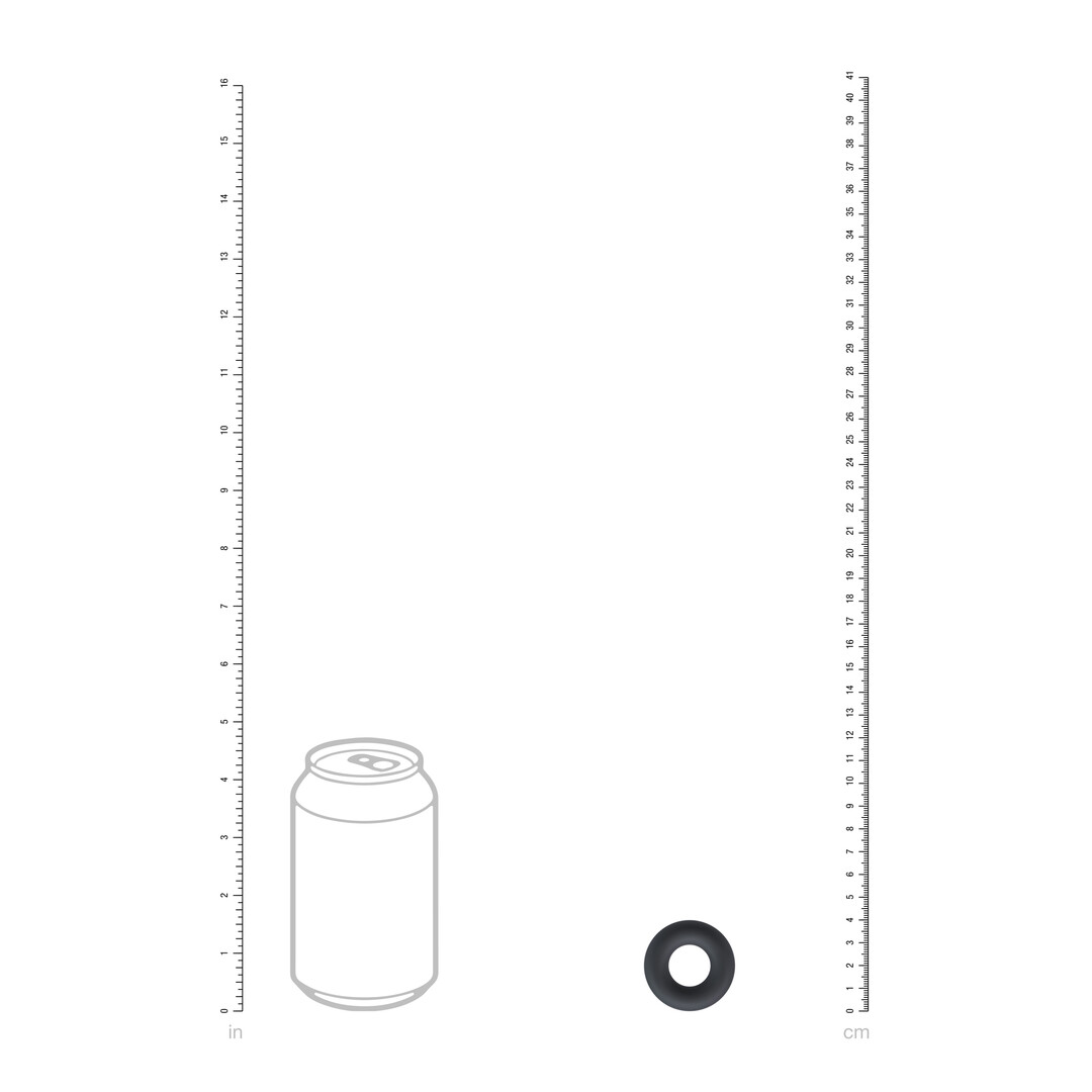 Solid Silicone Cockring - XS - Black - Image 4