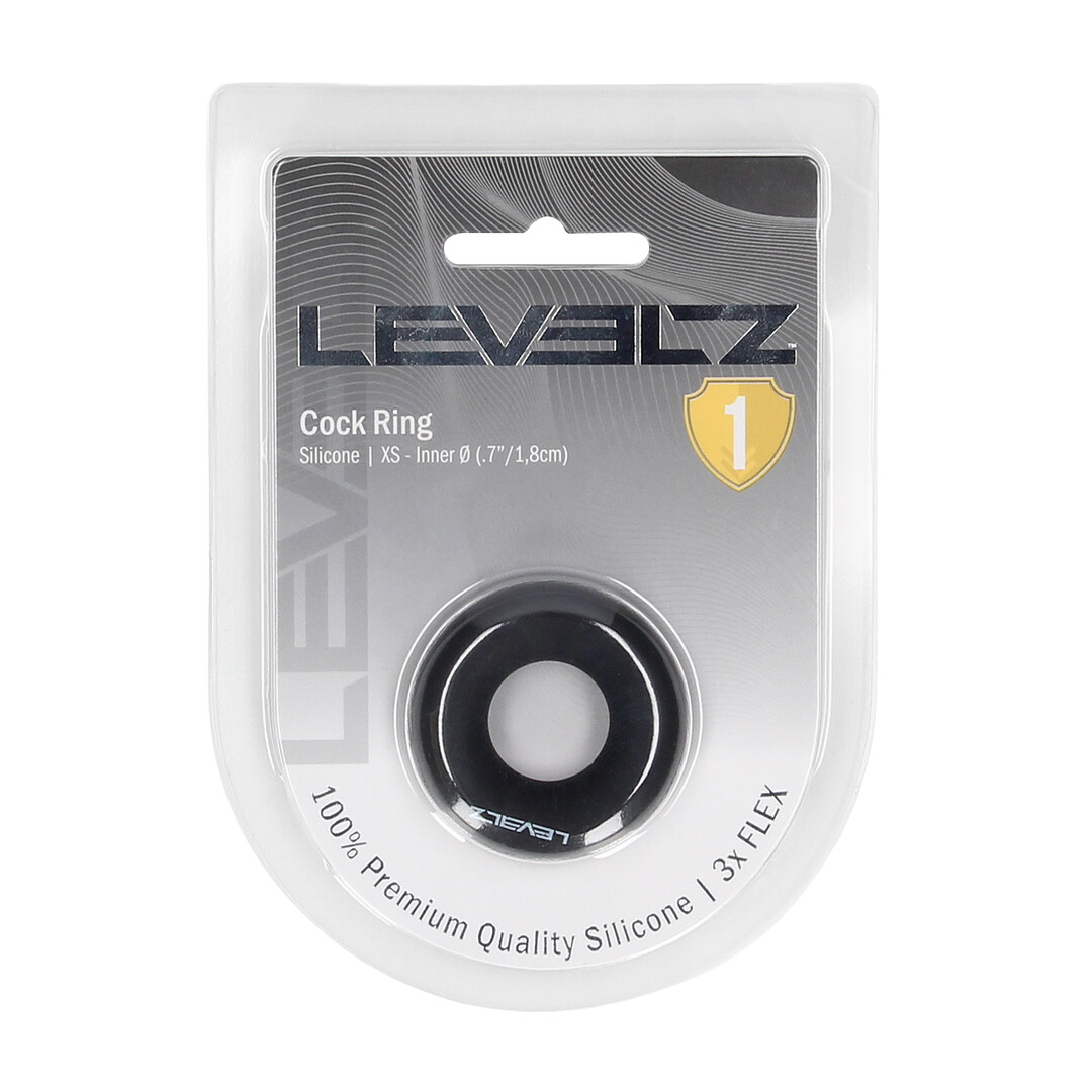 Solid Silicone Cockring - XS - Black - Image 2