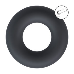 Solid Silicone Cockring - XS - Black