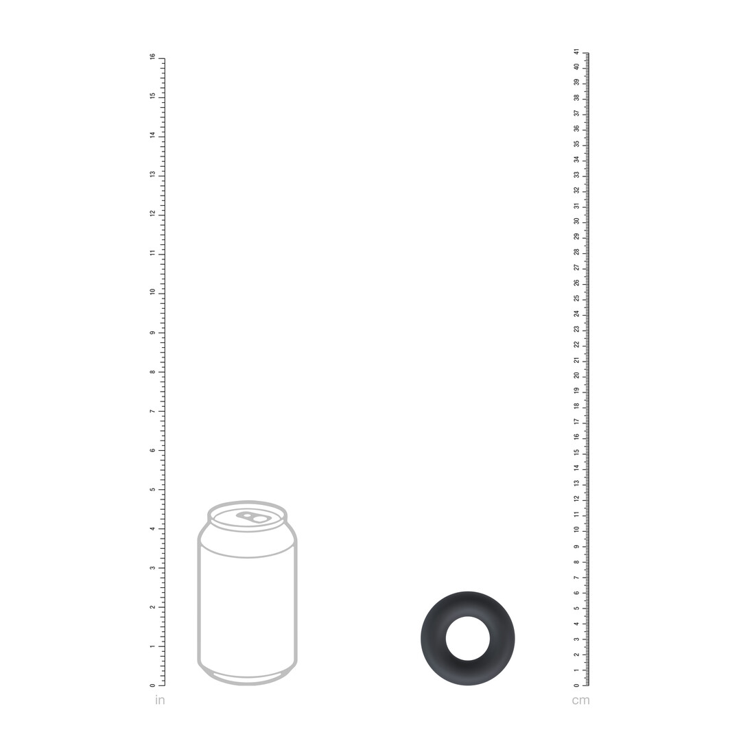 Liquid Silicone Cockring - M - Black - Image 4