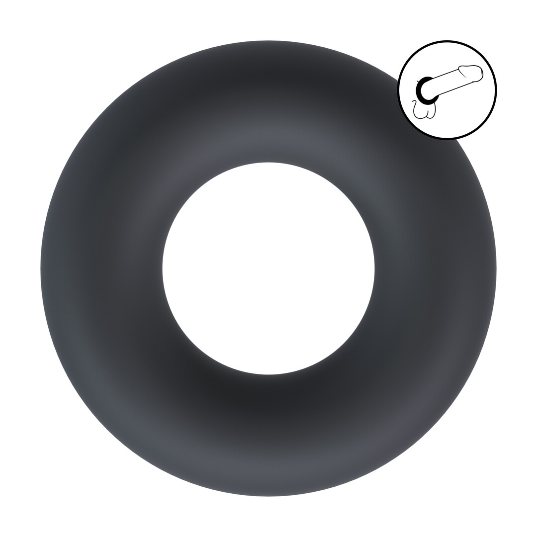Liquid Silicone Cockring - M - Black