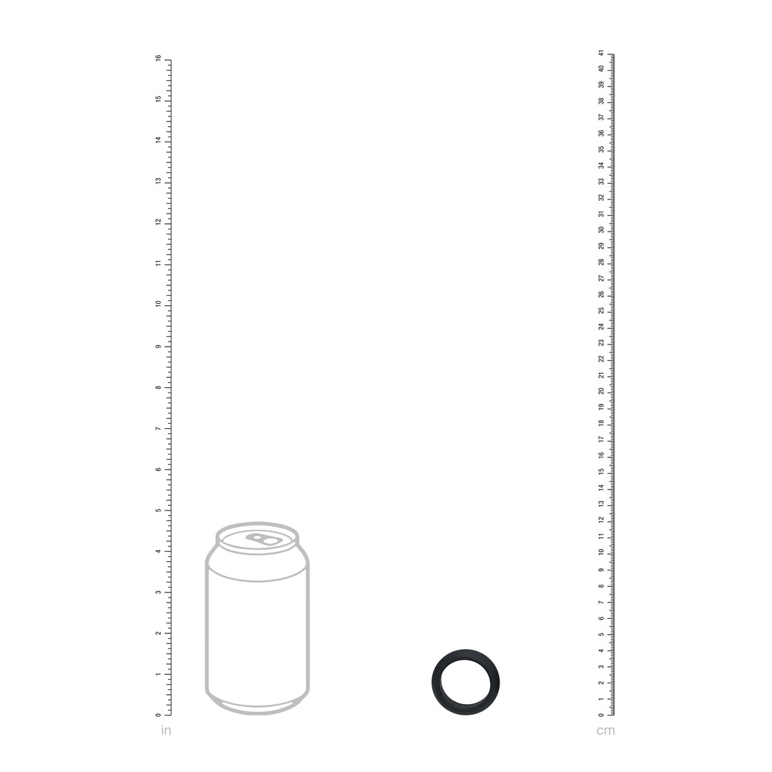 Wide O Silicone Cockring - S - 30mm - Black - Image 5