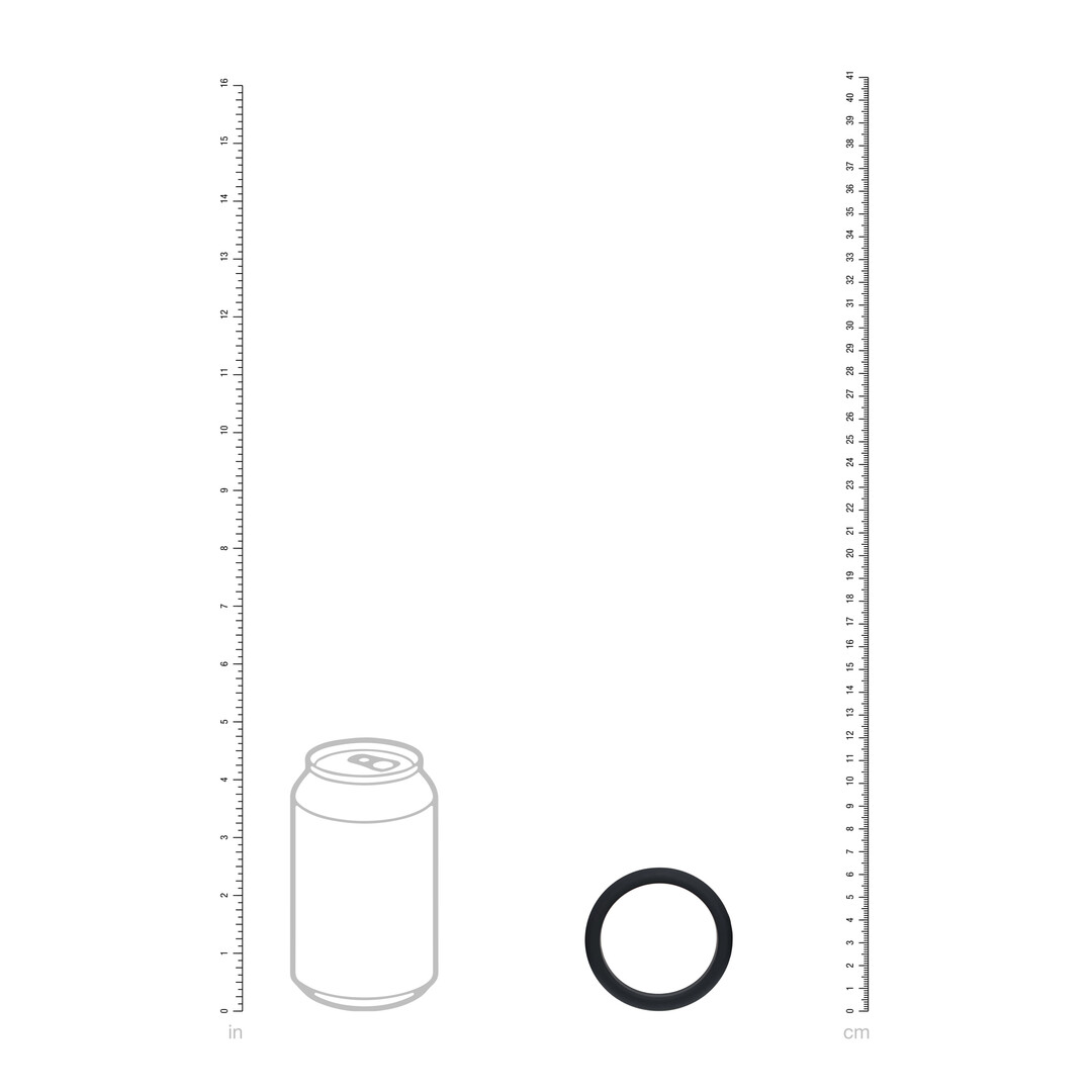 Wide O Silicone Cockring - XL - 50mm - Black - Image 5