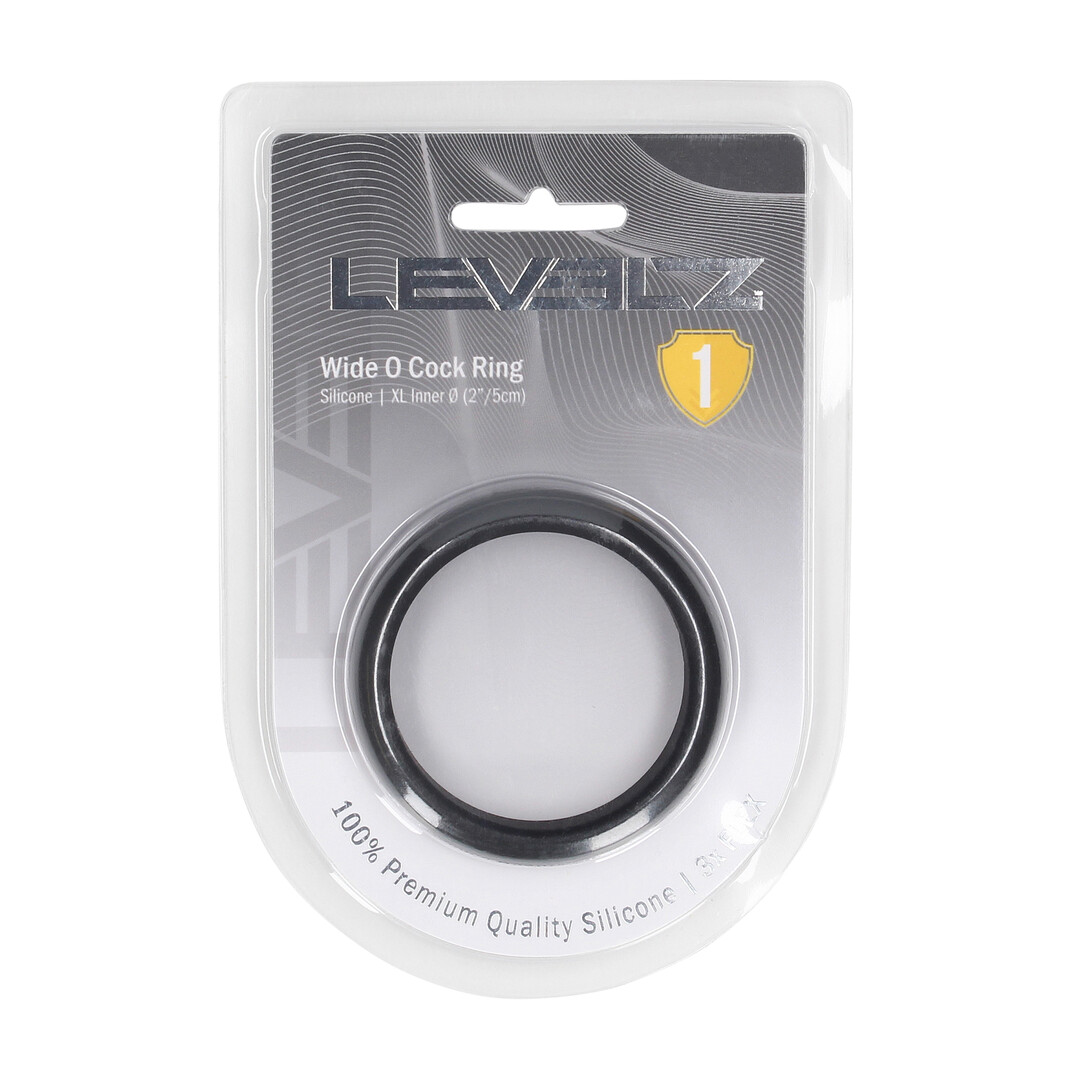 Wide O Silicone Cockring - XL - 50mm - Black - Image 2