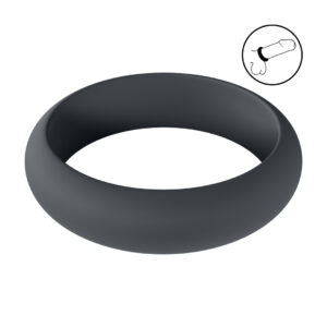 Wide O Silicone Cockring - XL - 50mm - Black