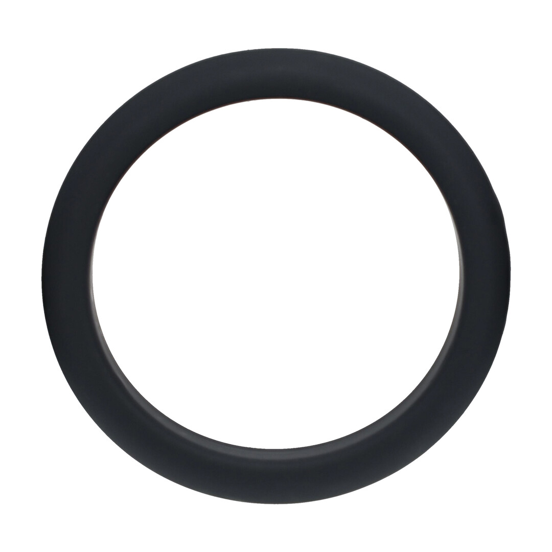 Wide O Silicone Cockring - XL - 50mm - Black - Image 4
