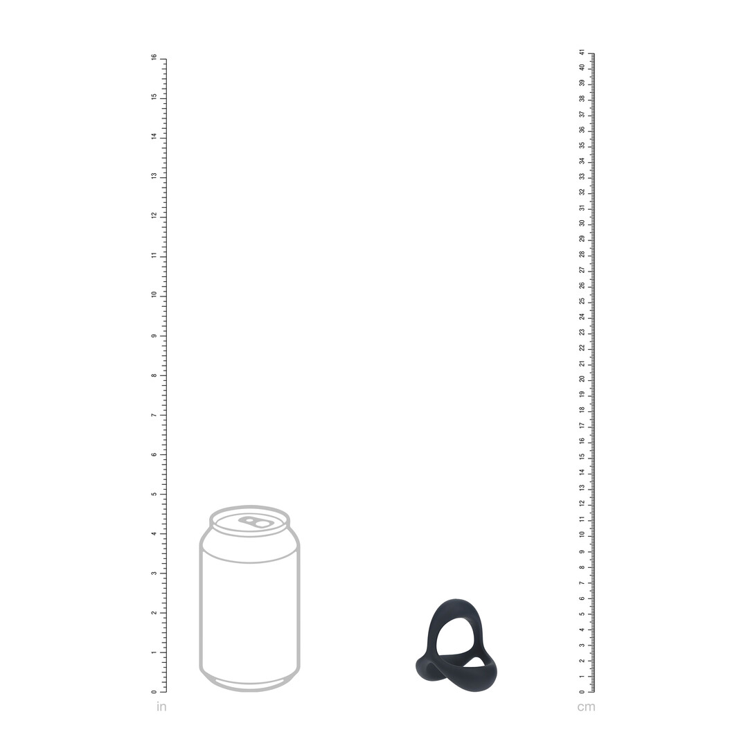 Tri O Ergo Silicone Cockring - Black - Image 5