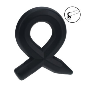 Pencil Liquid Silicone Cockring - Black