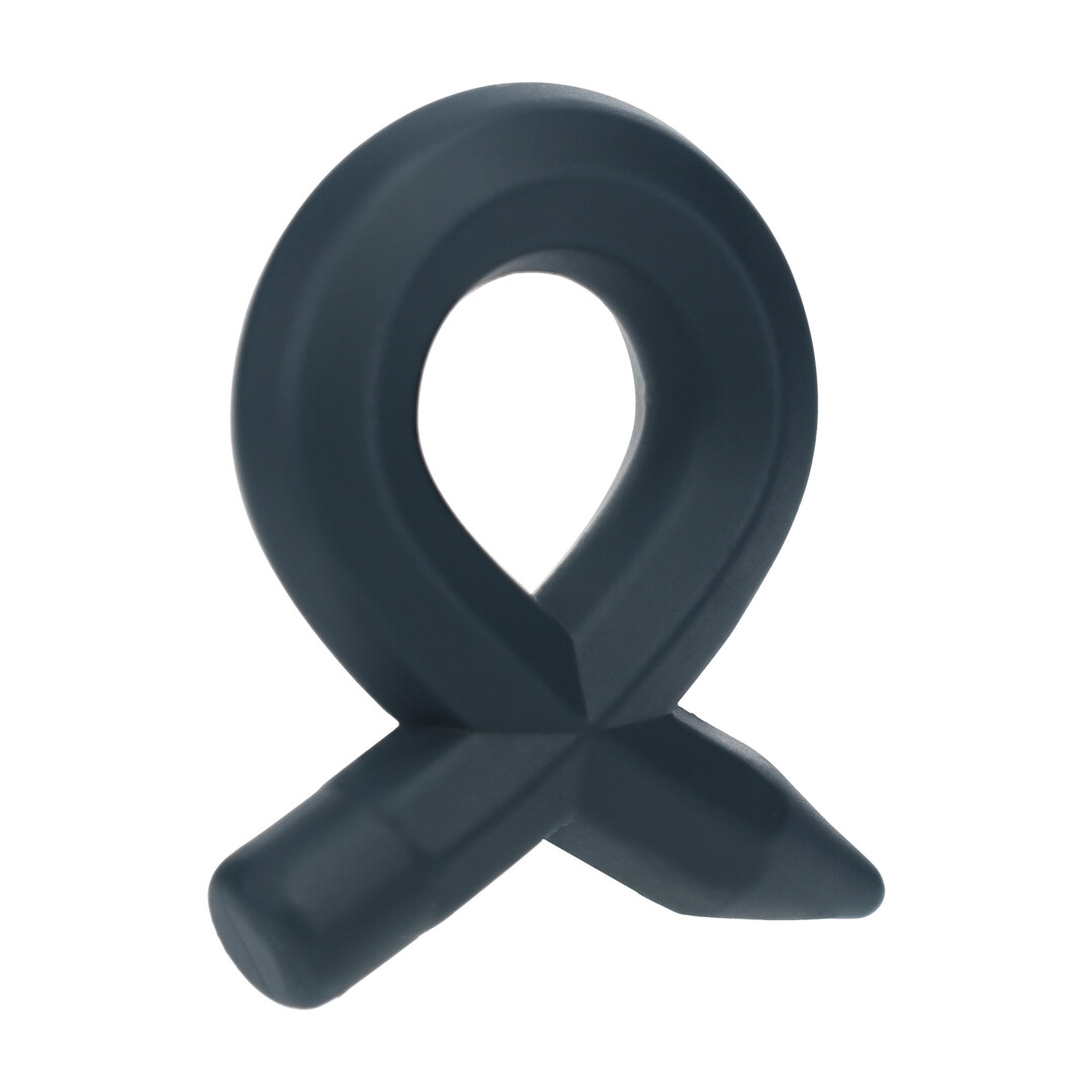 Pencil Liquid Silicone Cockring - Black - Image 4