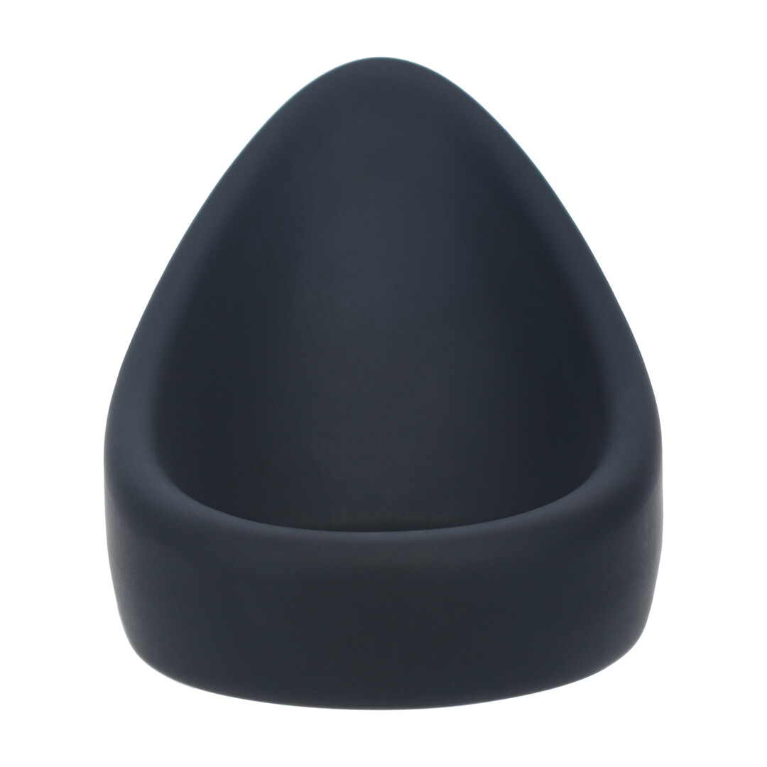 Teardrop Silicone Cockring - Black - Image 5