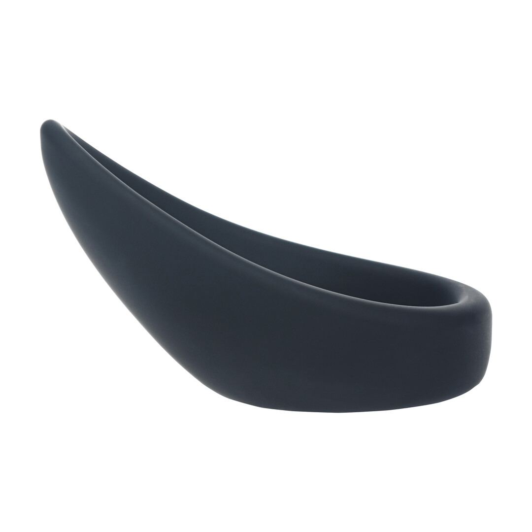 Teardrop Silicone Cockring - Black - Image 6