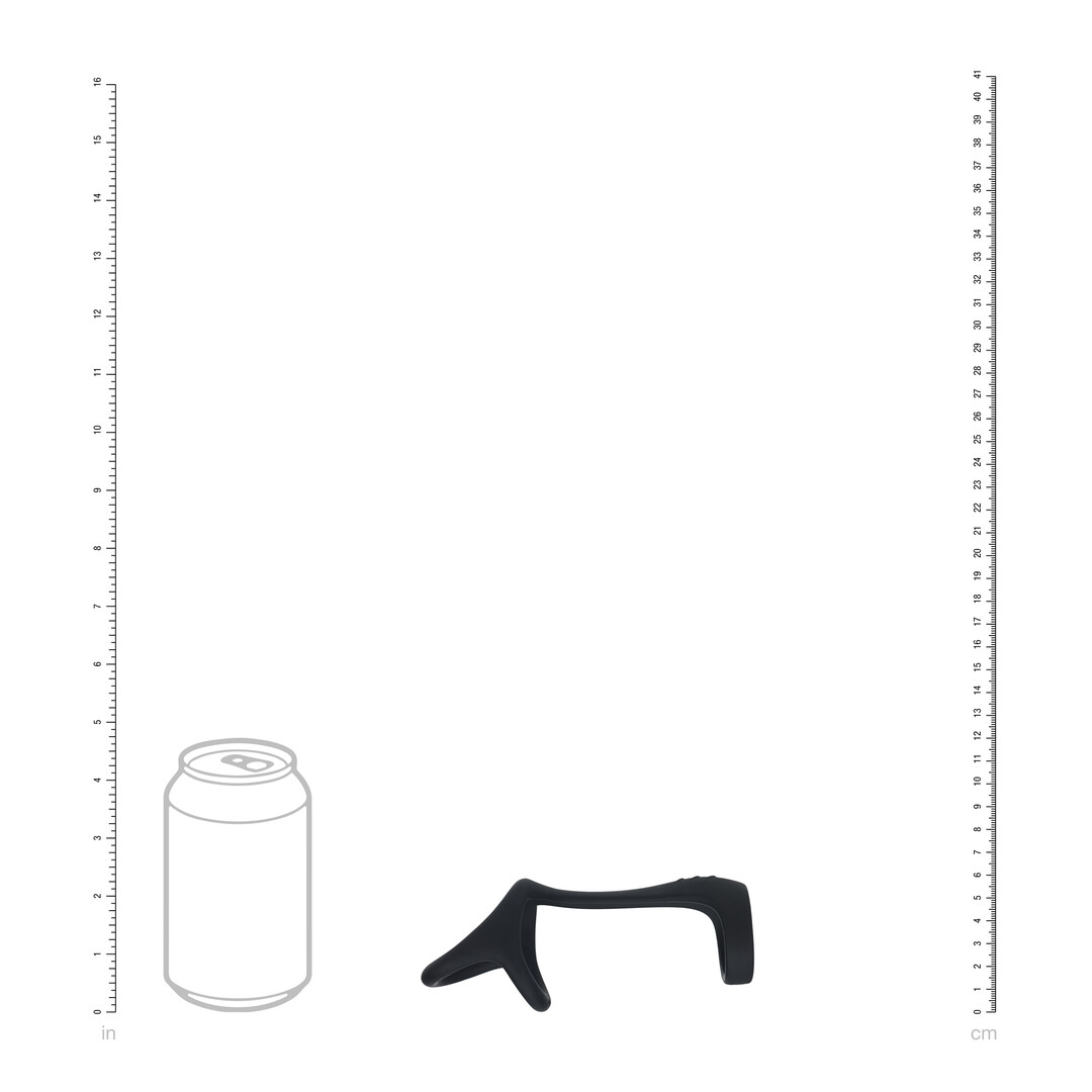 Tri O Silicone Shaft Cock and Ball Ring - Black - Image 5