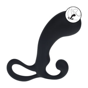 Bulb with Loop Silicone Prostate Massager - L - Black