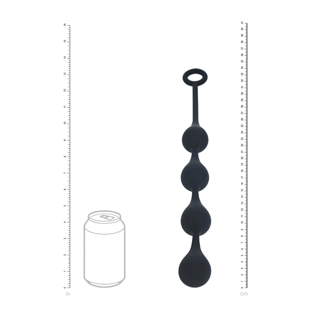 Waterdrop Silicone Anal Balls -M - 30mm - Black - Image 5
