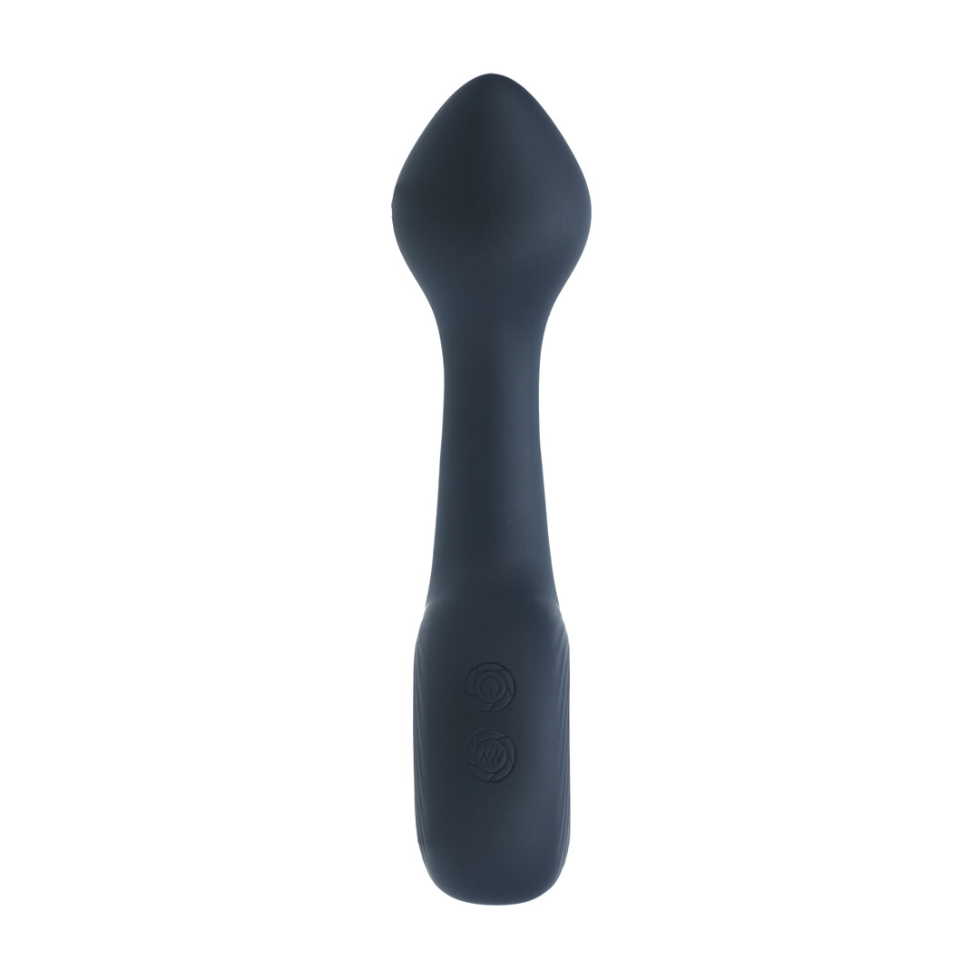 Vibrating Bulb Silicone Prostate Massager with Loop - Black - Image 4