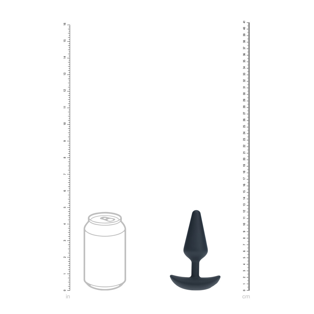 Classic Vibrating Silicone Anal Plug - M - Black - Image 6