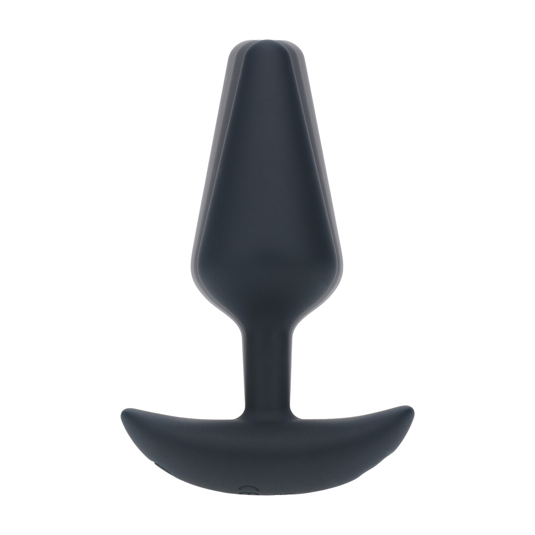 Classic Vibrating Silicone Anal Plug - M - Black - Image 5