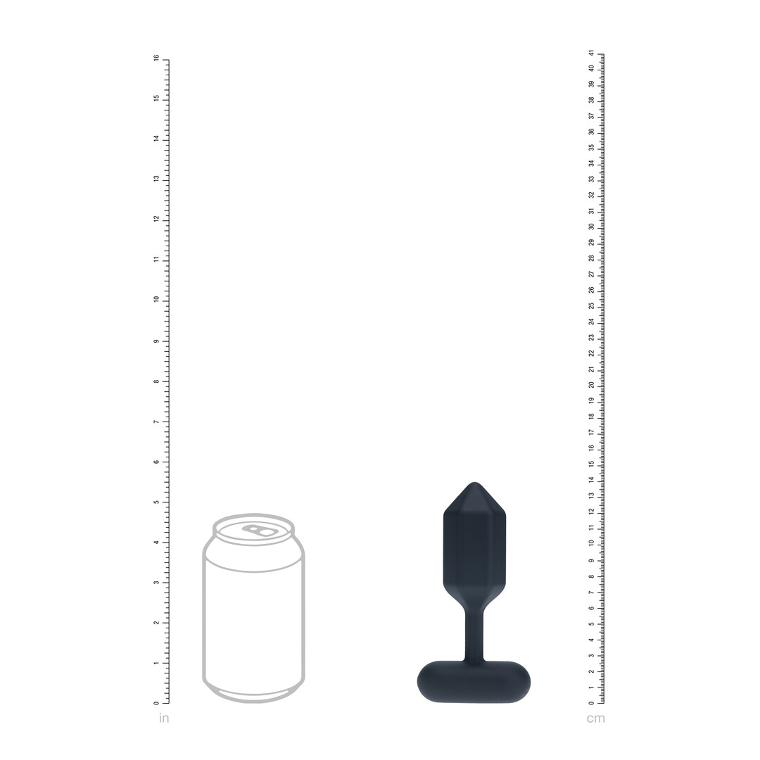 Hexagonal Vibrating Silicone Anal Plug - L - Black - Image 6
