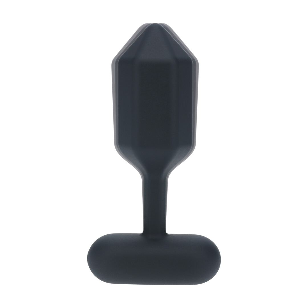 Hexagonal Vibrating Silicone Anal Plug - L - Black - Image 5