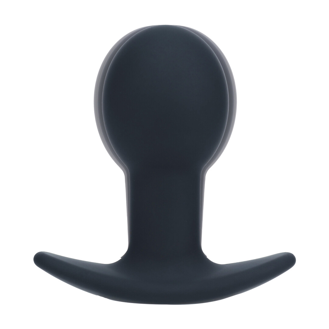 Single Bulb Vibrating Silicone Anal Plug - Black - Image 7