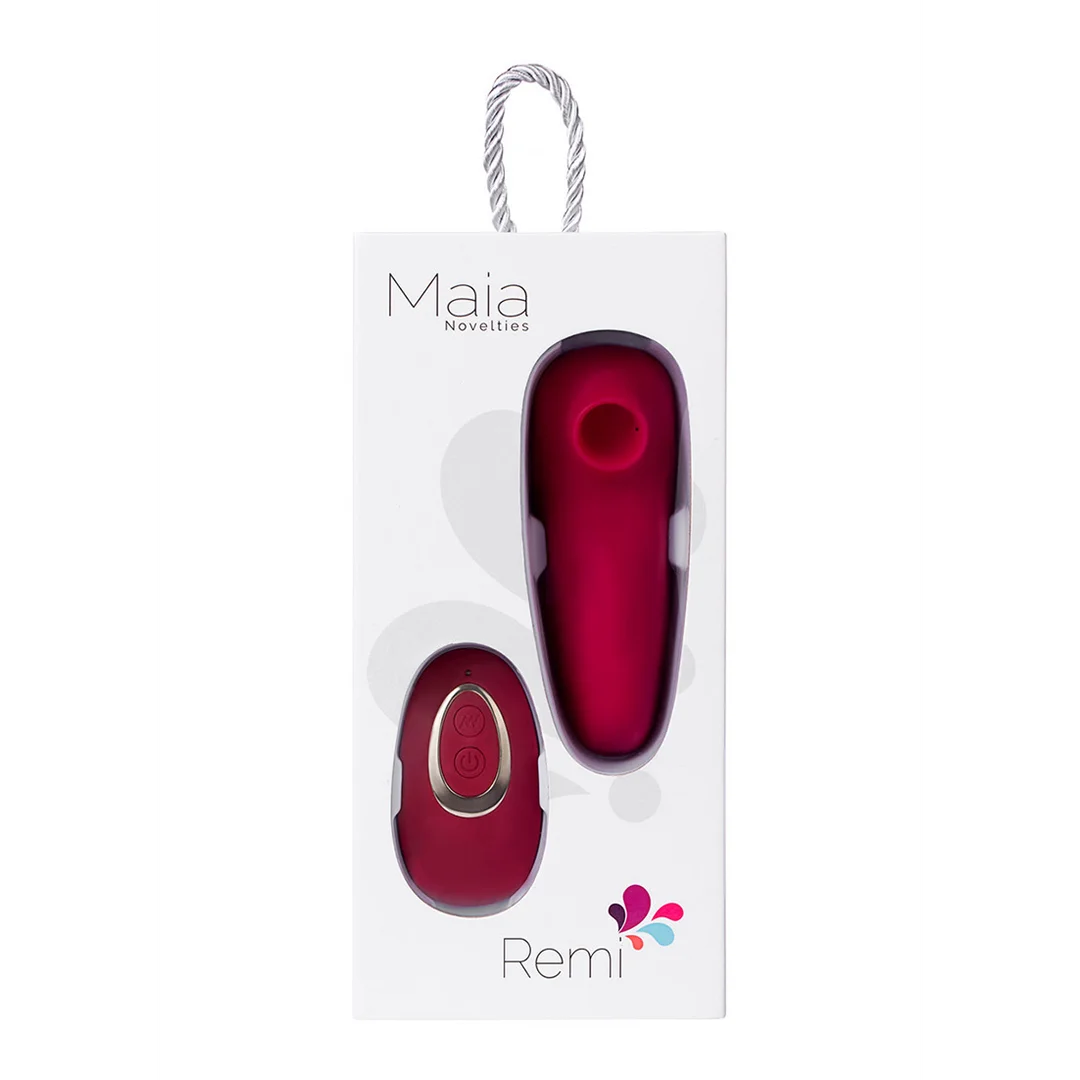 REMI 15-Function Rechargeable Remote Control Suction Panty Vibe