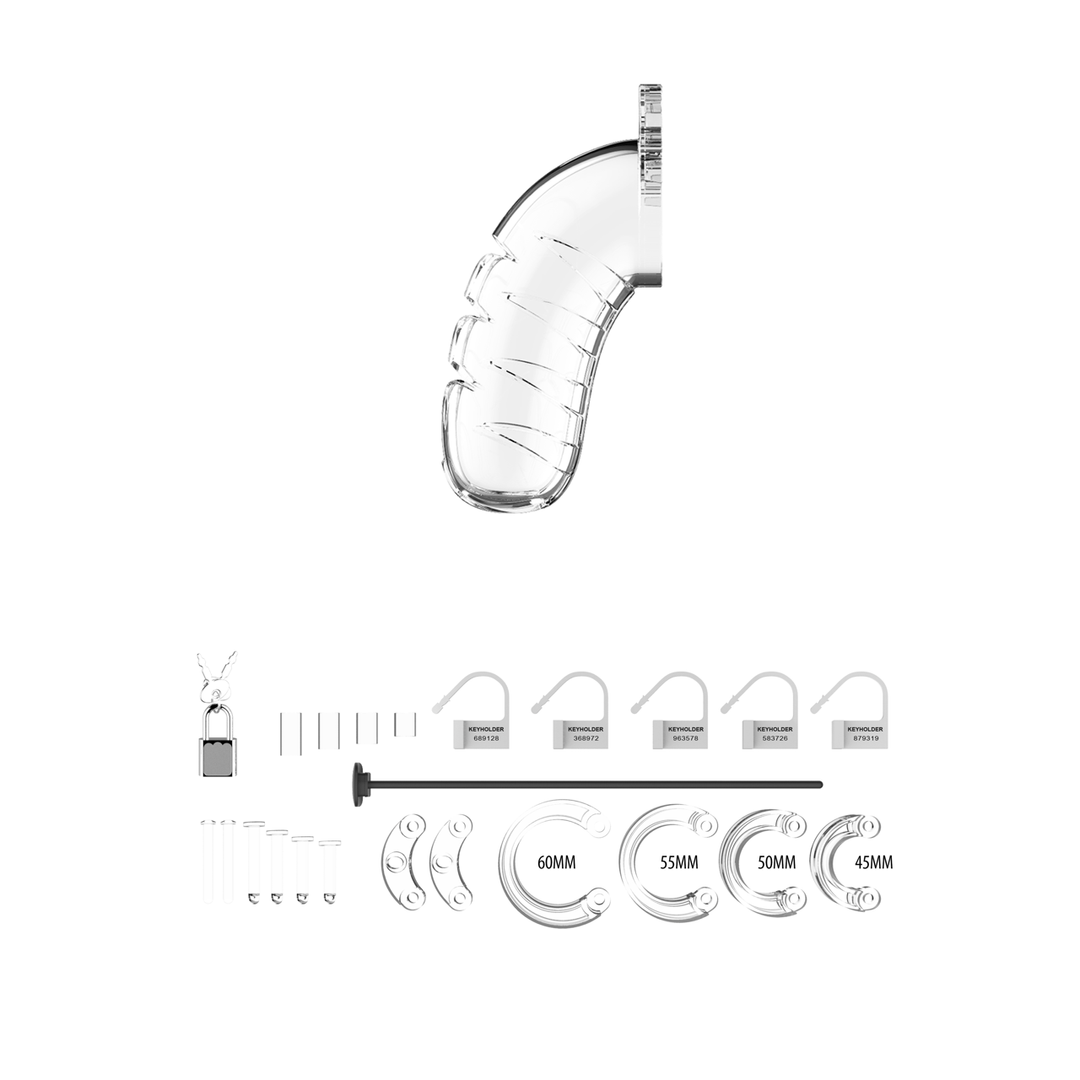 Model 16 Chastity Cock Cage with Urethral Sounding - 4.5 / 11,5 cm - Image 3