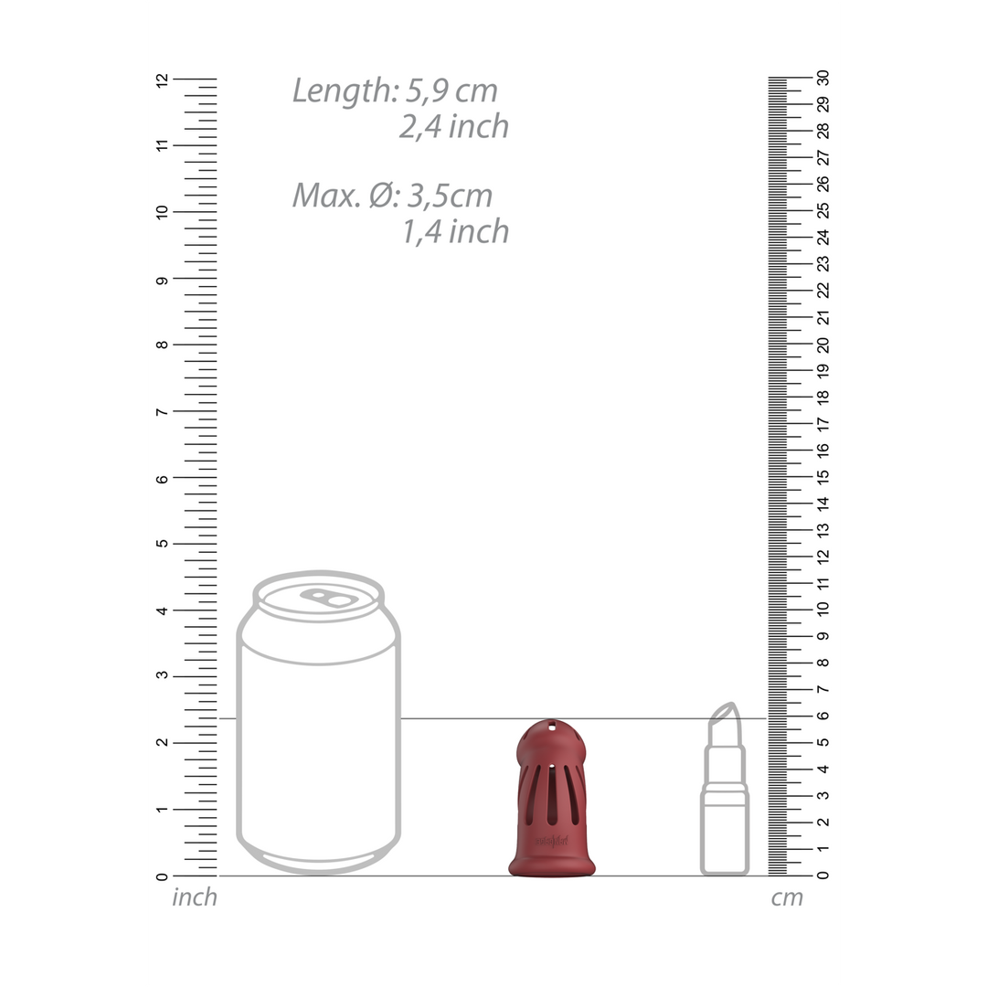 Model 28 - Ultra Soft Silicone Chastity Cage - Red - Image 7