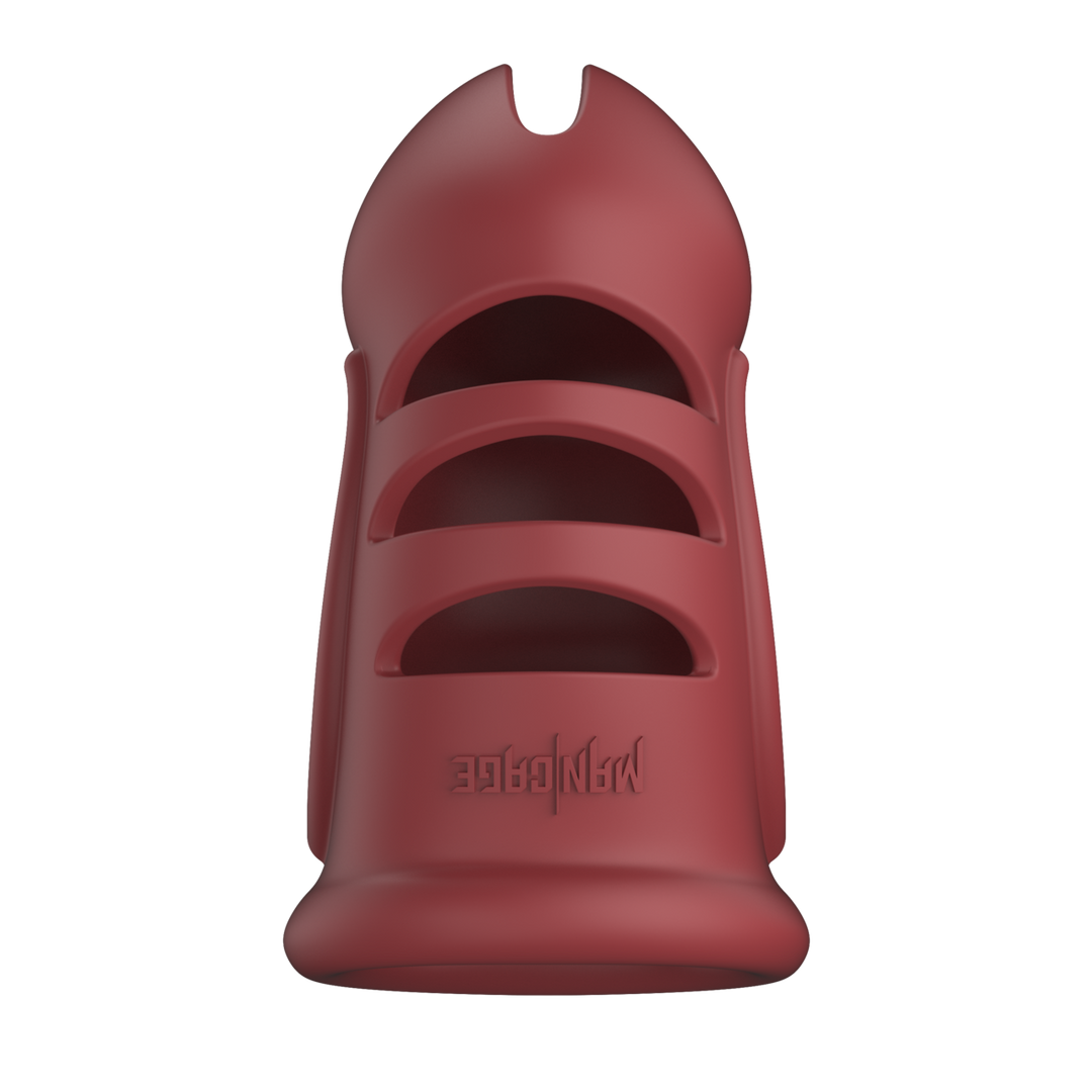 Model 28 - Ultra Soft Silicone Chastity Cage - Red - Image 6