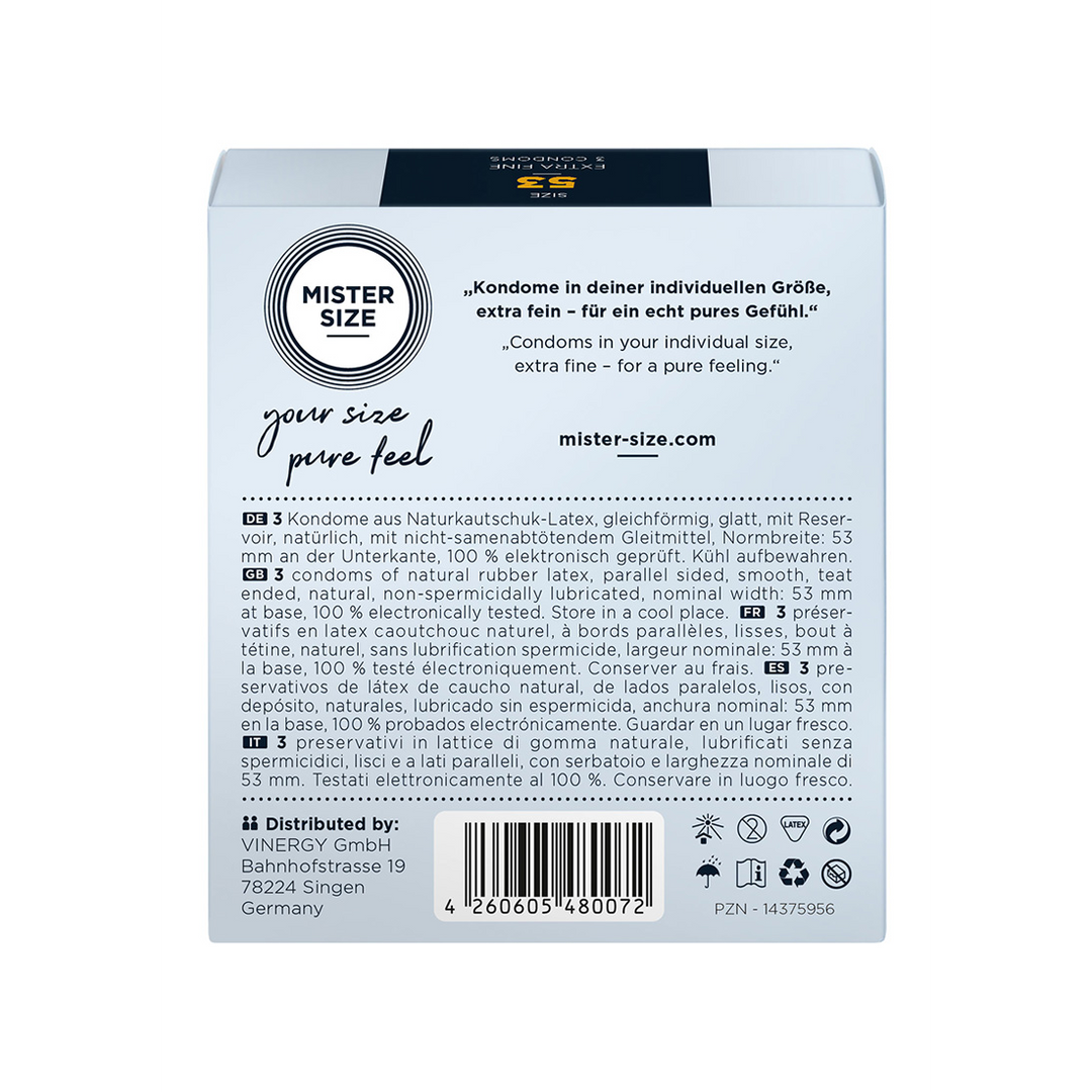 Pure Feel - Condoms 53 mm - 3 Pack - Image 2