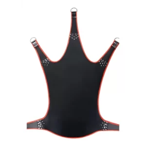 Leather sling with Red piping - 5 points - Black