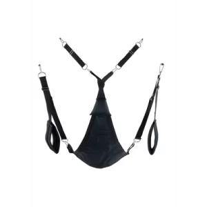 Triangle canvas sling - 3 or 4 points - Full set - Black