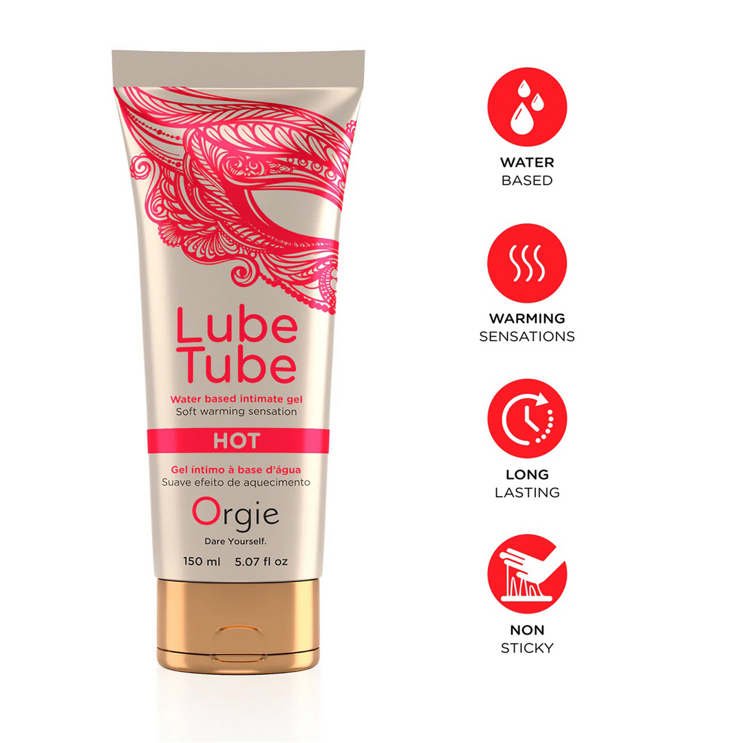 Lube Tube Hot - Waterbased Lubricant with a Warming Effect - 5 fl oz / 150 ml - Image 2