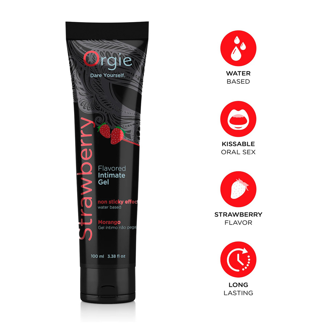 Lube Tube Strawberry - Waterbased Lubricant - 3 fl oz / 100 ml - Image 2