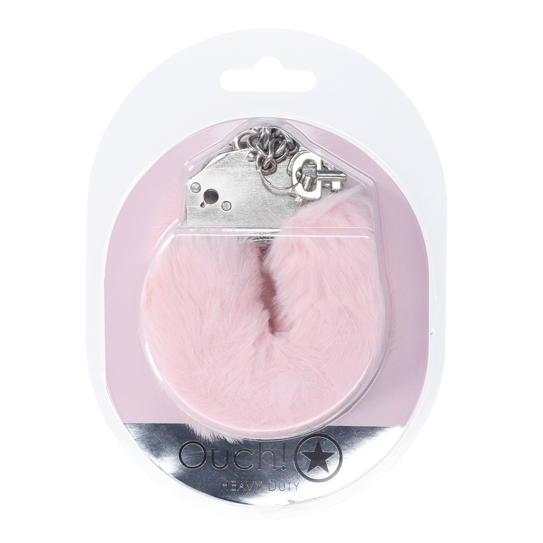 Heavy-duty Fluffy Handcuffs - Powder Pink - Image 2