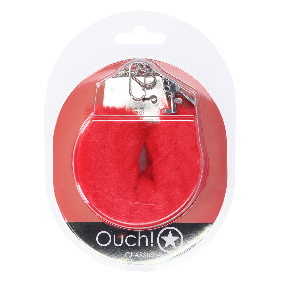Classic Fluffy Handcuffs - Red - Image 2