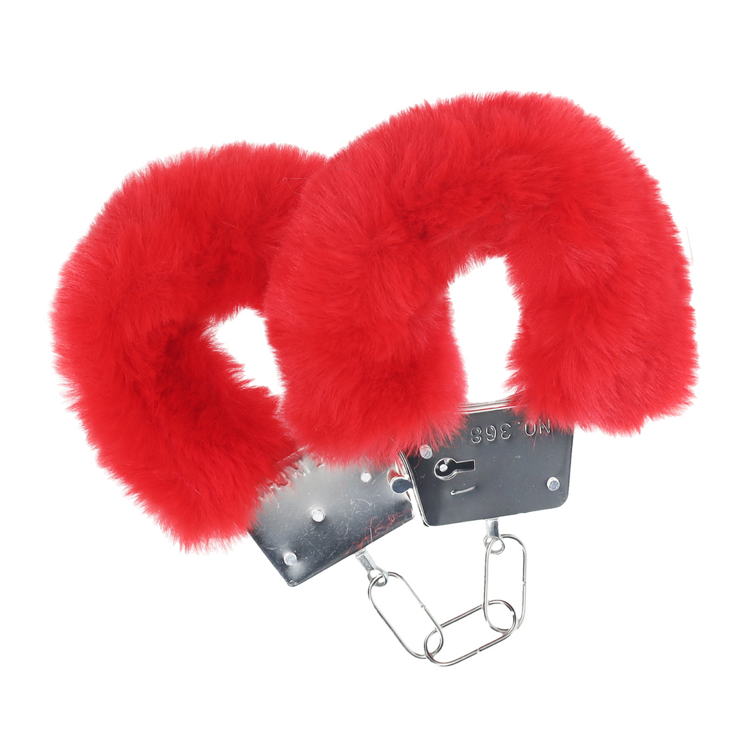 Classic Fluffy Handcuffs - Red - Image 3