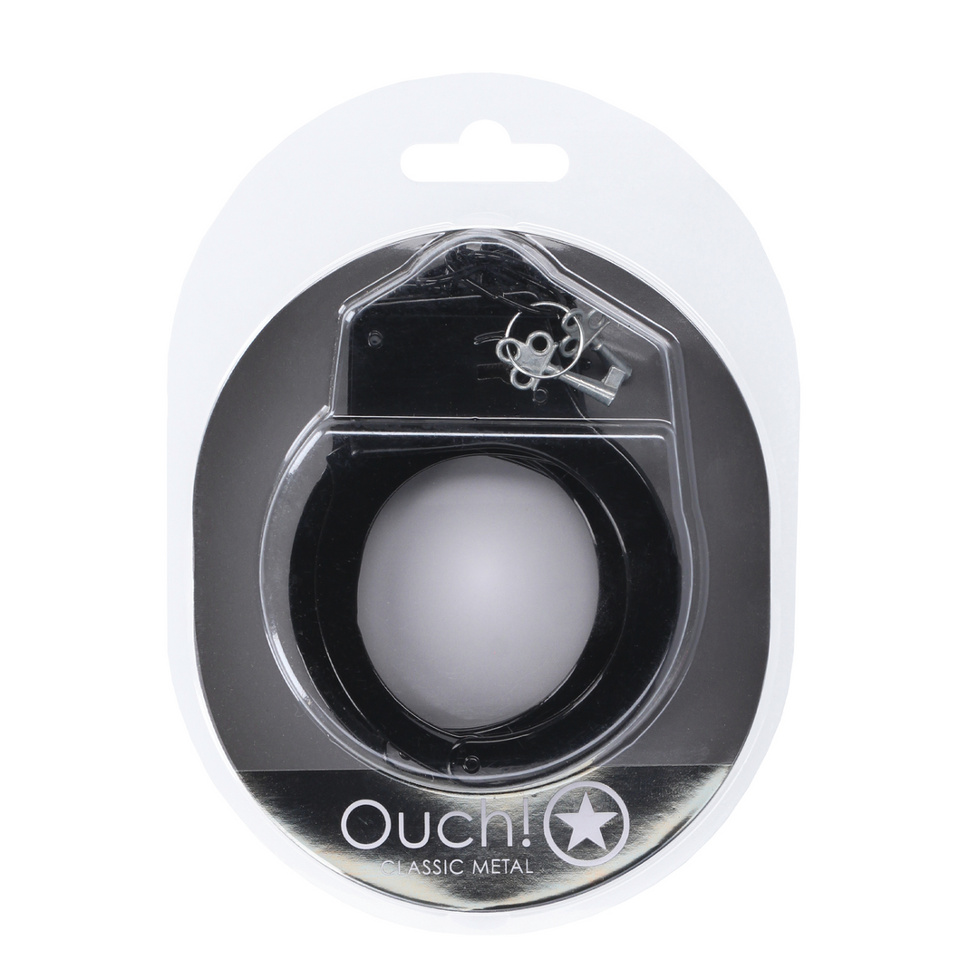 Classic Metal Handcuffs - Black - Image 2