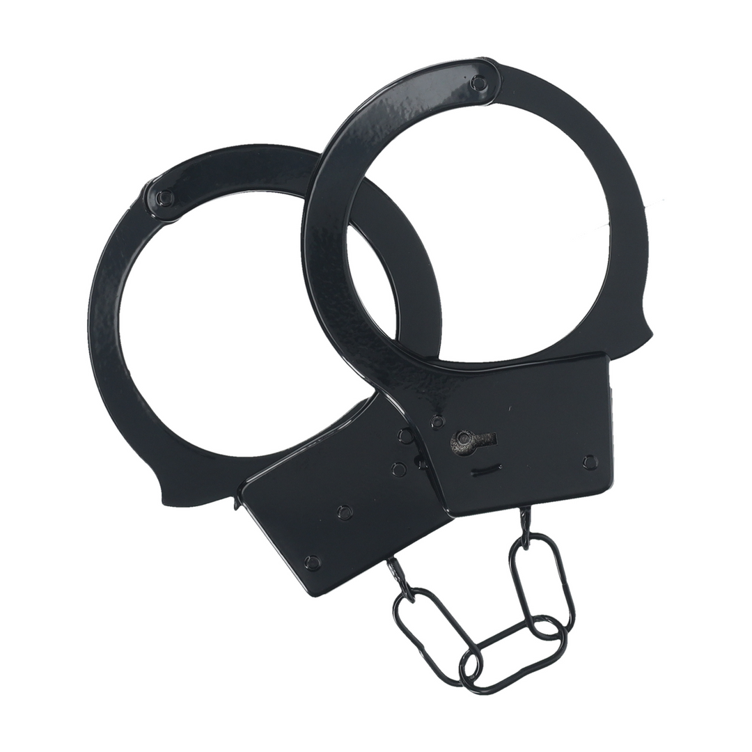 Classic Metal Handcuffs - Black - Image 3