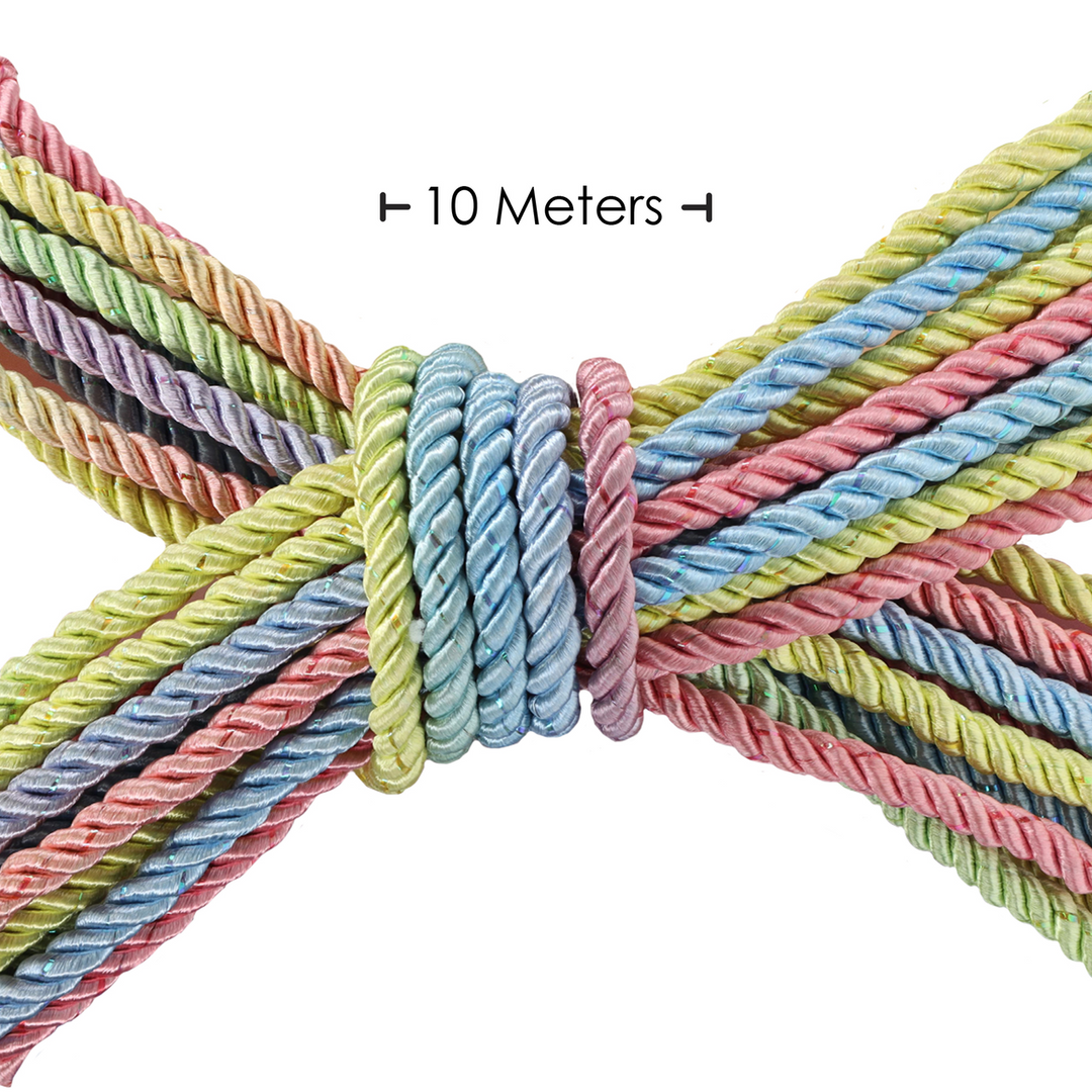Polyester Bondage Rope - 32.8 ft / 10 m - Multicolor Pastel - Image 2