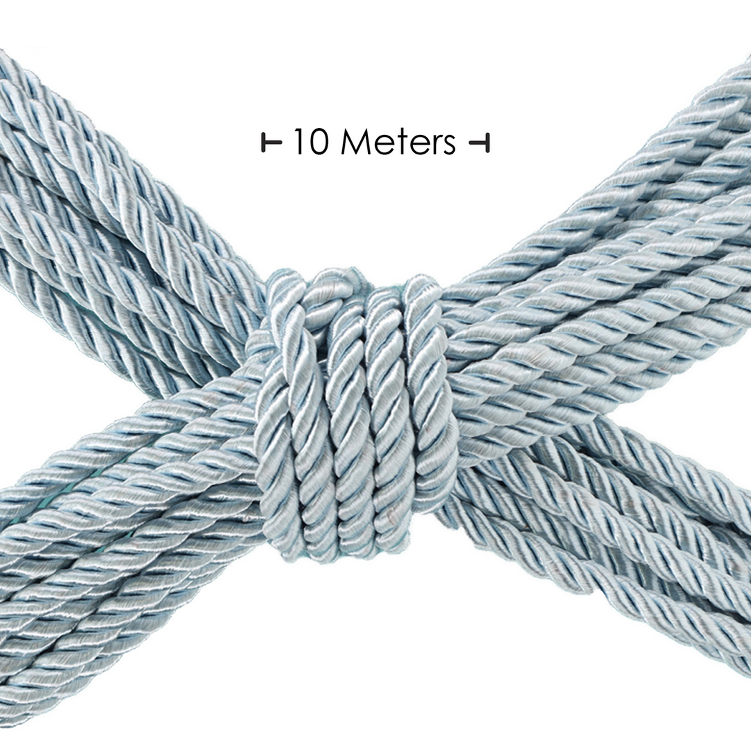 Polyester Bondage Rope - 32.8 ft / 10 m - Powder Blue - Image 2