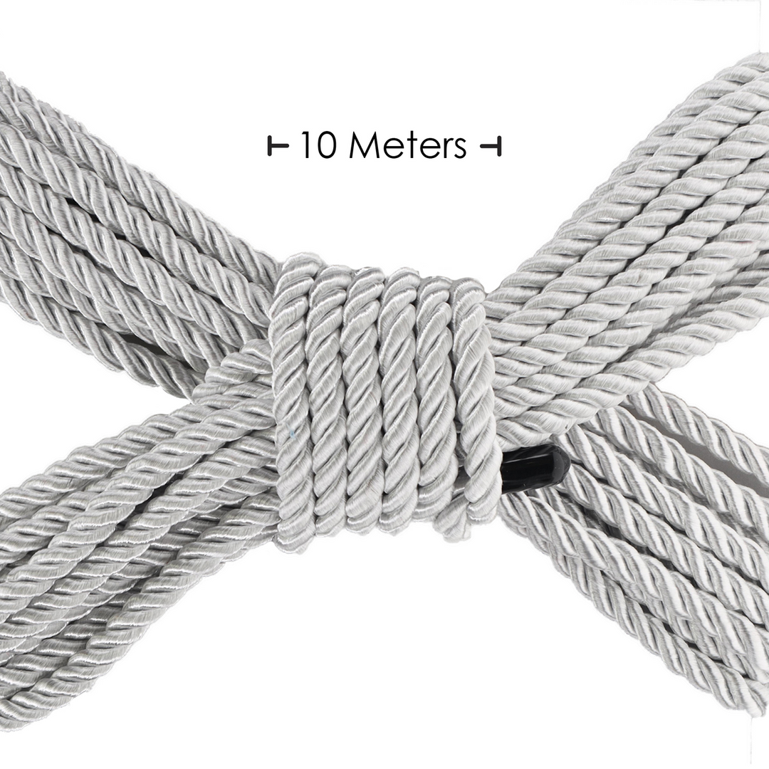 Polyester Bondage Rope - 32.8 ft / 10 m - Silver - Image 2