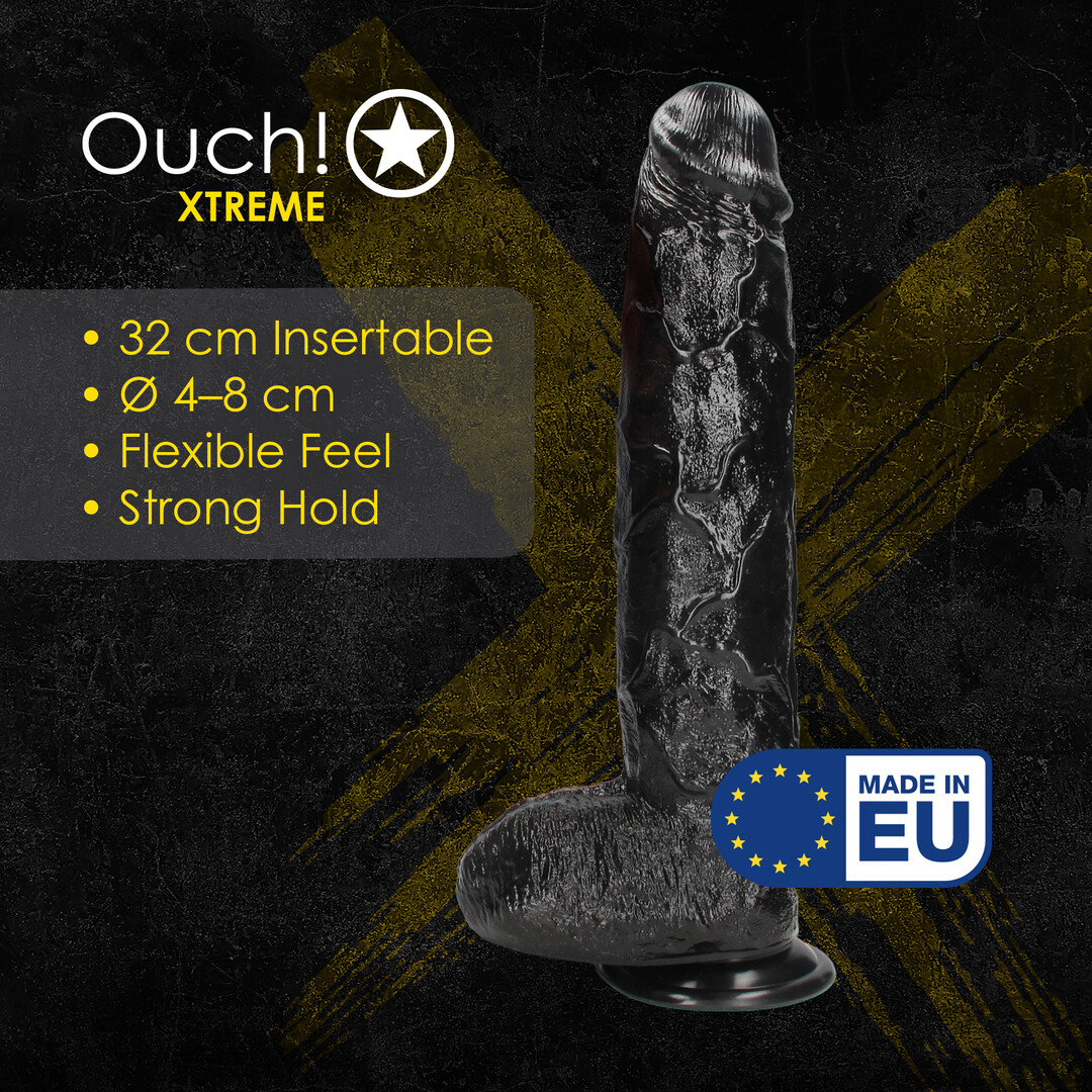 Realistic Giant - Realistic Dildo -2581 gr / 32 cm - Black - Image 5