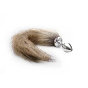 Fox Tail Buttplug - Silver - as described