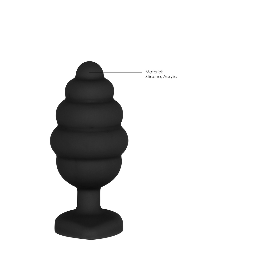 Ribbed Diamond Heart Plug - Regular - Image 7