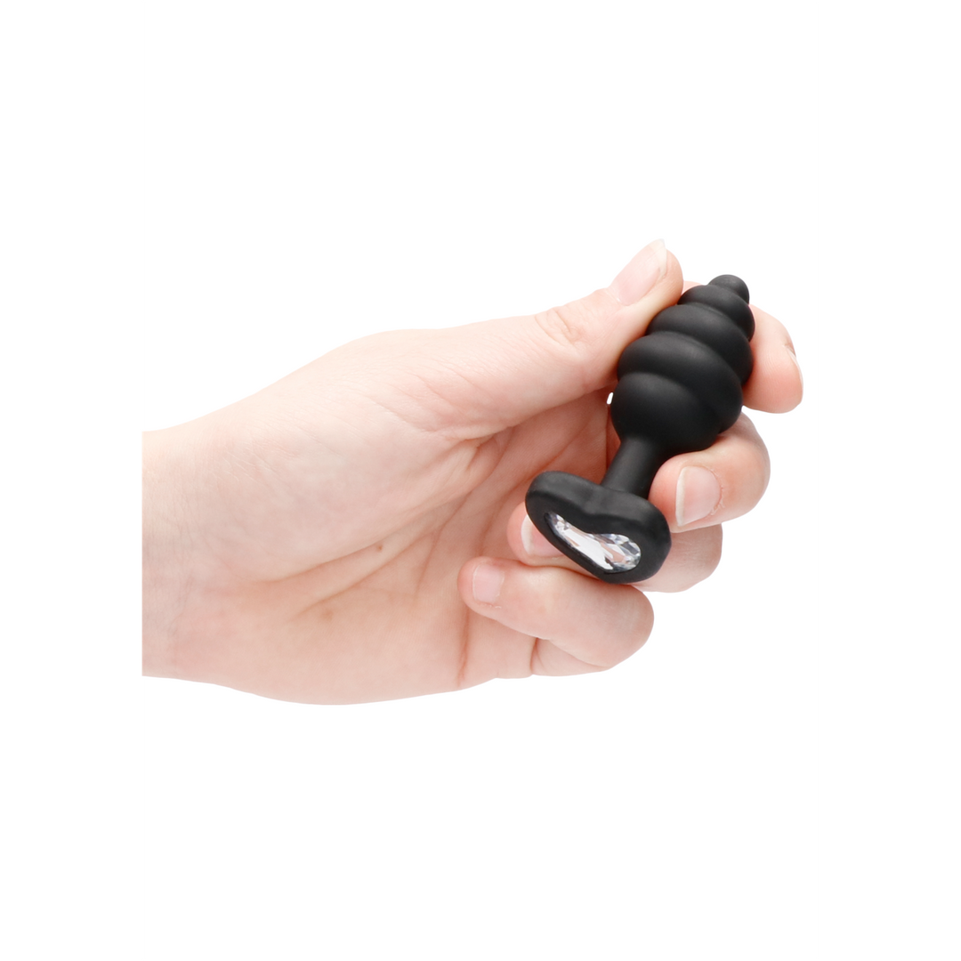 Ribbed Diamond Heart Plug - Regular - Image 9